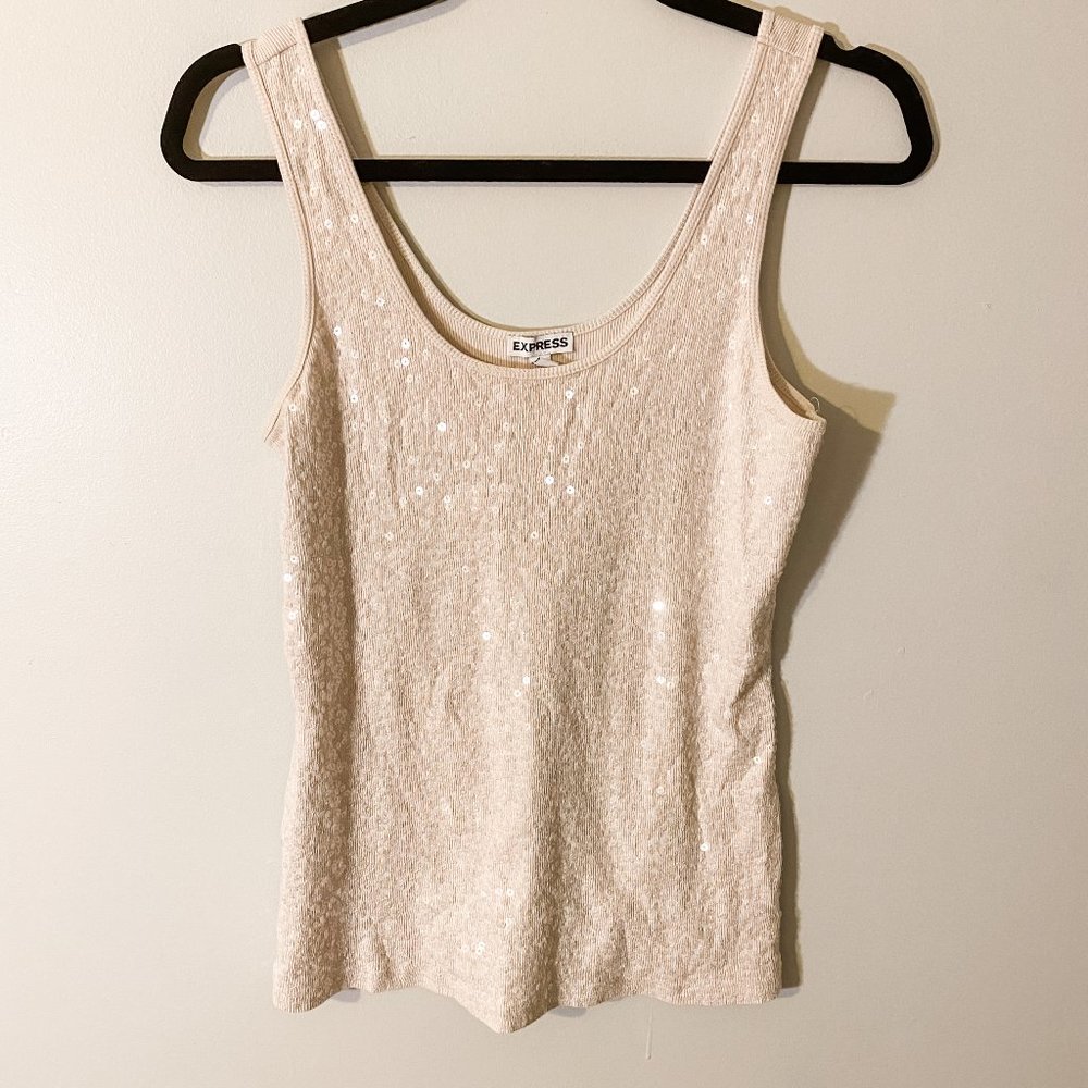 Sequined tank top